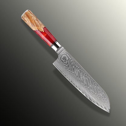 Chef Knife Santoku 7" VG10 Damascus Steel